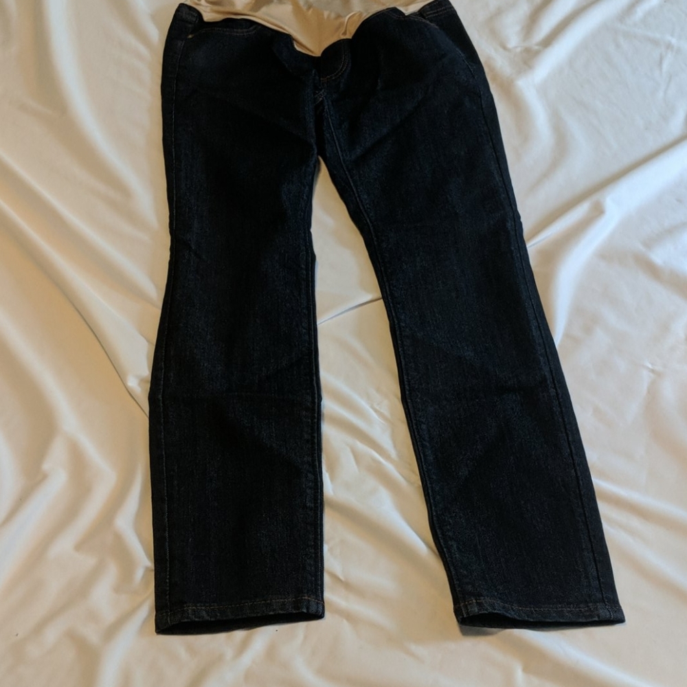 NWT 0PM Maternity Dark Denim Blue Jeans